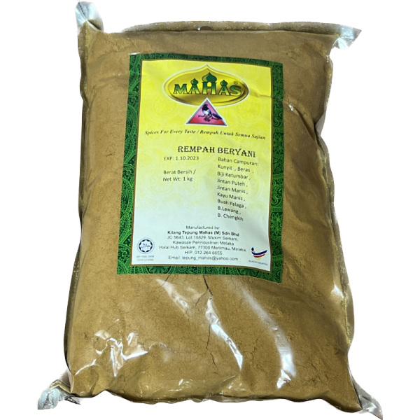 MAHAS REMPAH BERYANI 1KG+- 香料粉