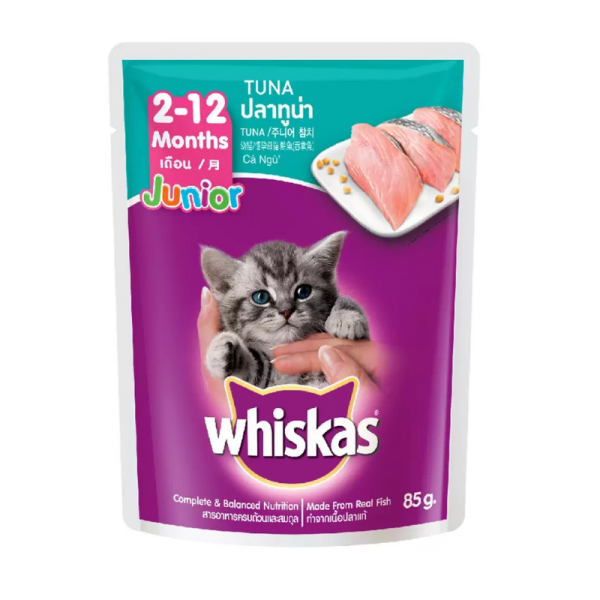 WHISKAS JUNIOR TUNA 80G (28"S)