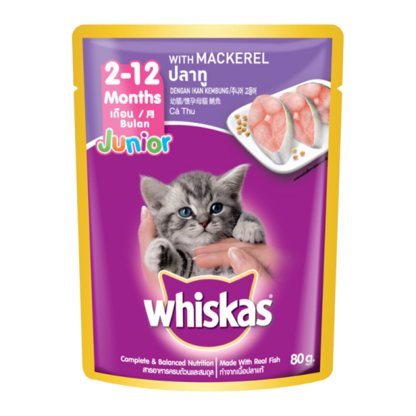 WHISKAS MACKEREL 80G (28"S)