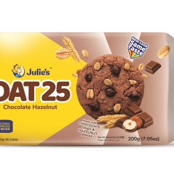 JULIE'S OAT 25 CHOCO HAZELNUT 200G (8'S)