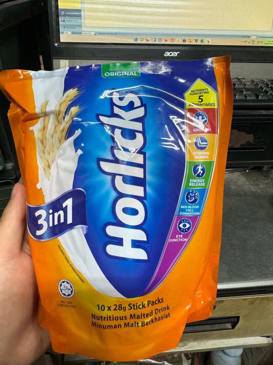 HORLICKS 3IN1 28G (10 SACHET)