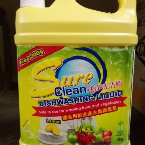 SURE CLEAN PENCUCI PINGGAN 2KG+250G(LEMON)