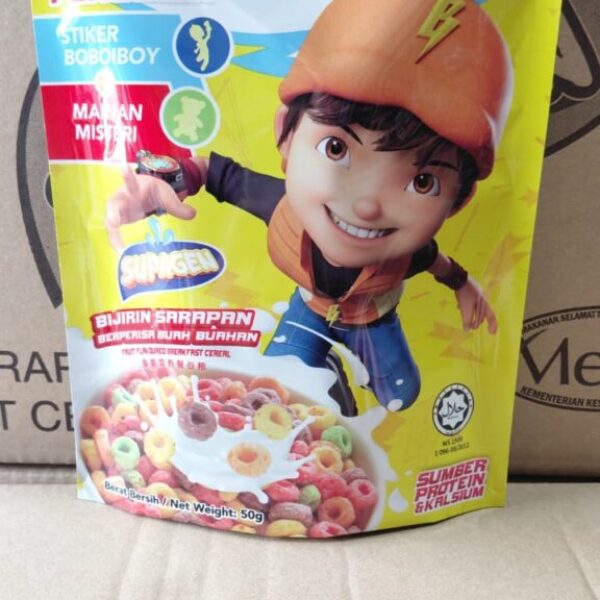 SUPAGEN BOBOIBOY CEREAL BUAH 50G (FREE MAINAN MISTERI)