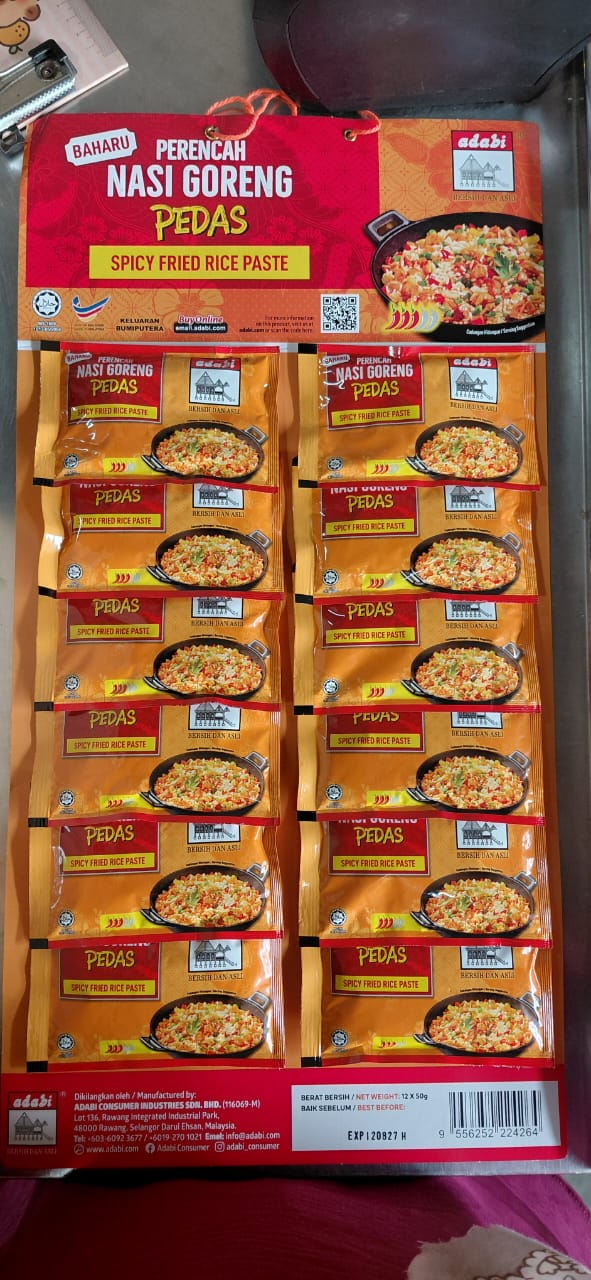 ADABI PERENCAH NASI GORENG PEDAS 50G (12's)